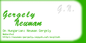 gergely neuman business card